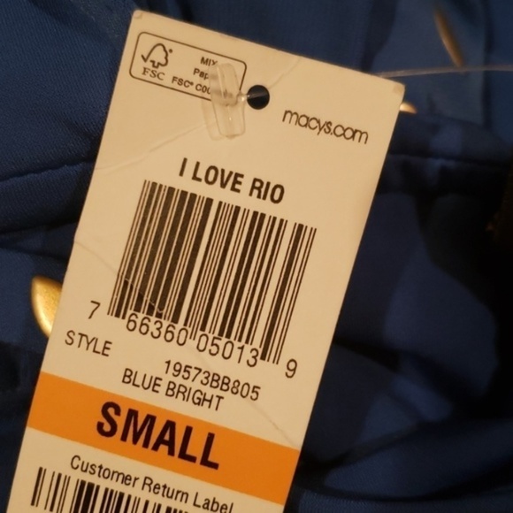 NWT Style & Co Studded V-Neck Dress Blue S - Picture 6 of 7
